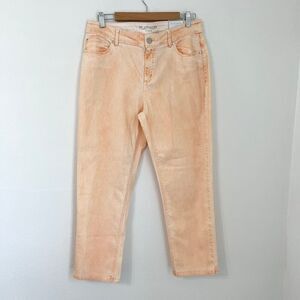 NWT Chico's Size 1.5 Platinum Soft Cantaloupe Skimmer 26" Crop Denim Jeans